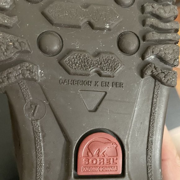 SOREL Boots Size 7 CambrionX En Fer Style Mid-Calf Brown Waterproof Winter Boots - Picture 7 of 11